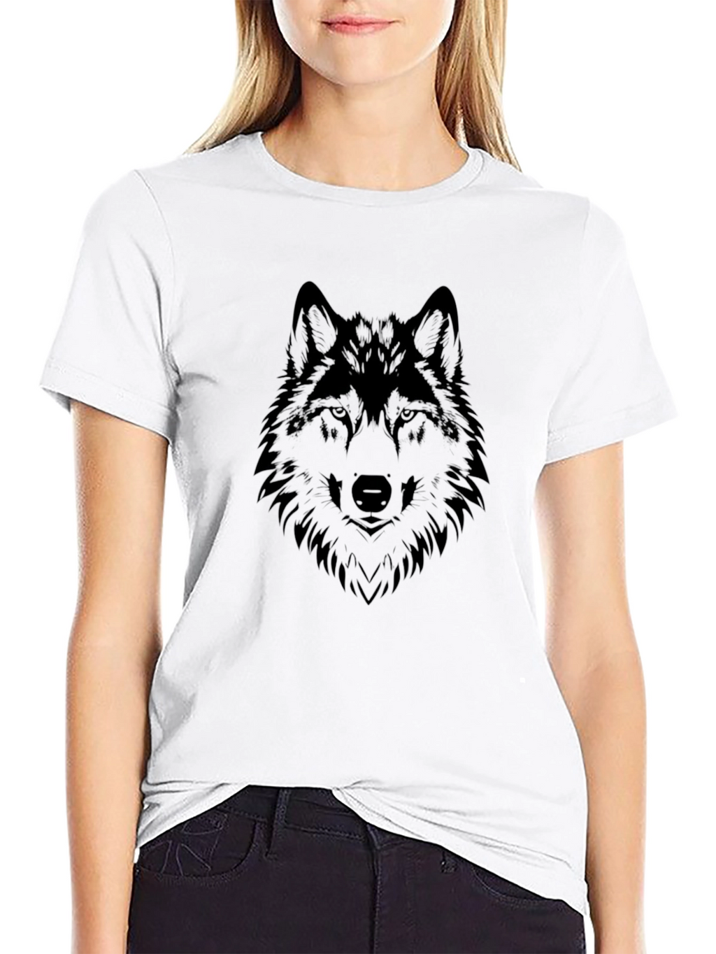 Black Wolf Graphic Tee - Mens Fashion T-Shirt