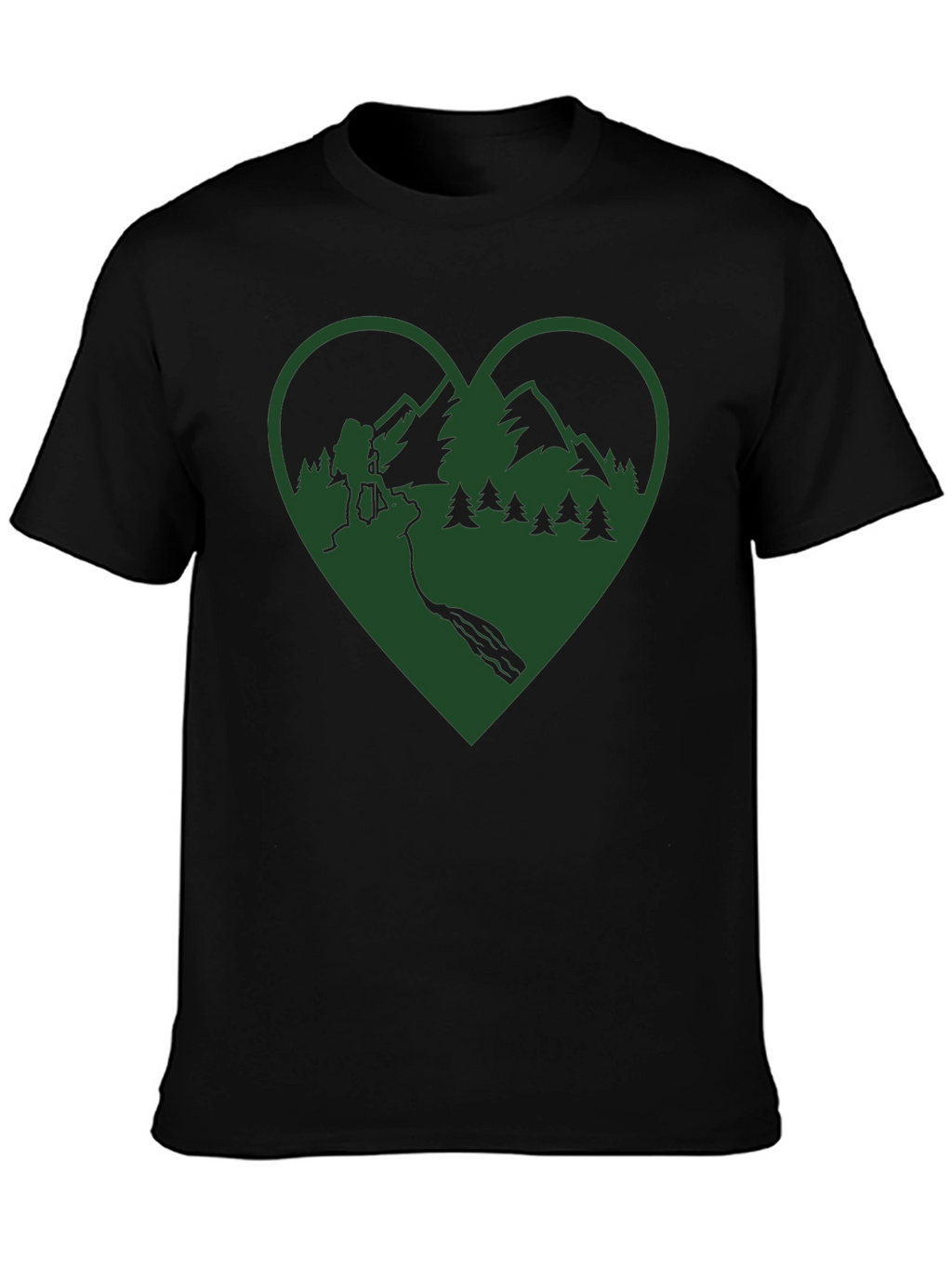 Hiking Heart Graphic Tee - Outdoor Adventure Shirt