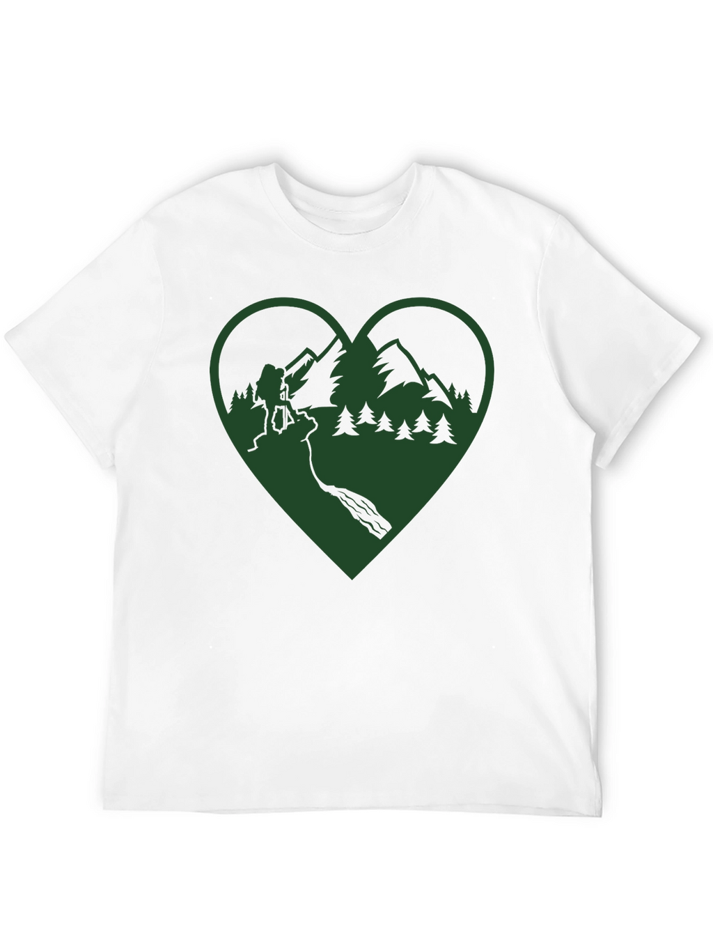Hiking Heart Graphic Tee - Outdoor Adventure Shirt