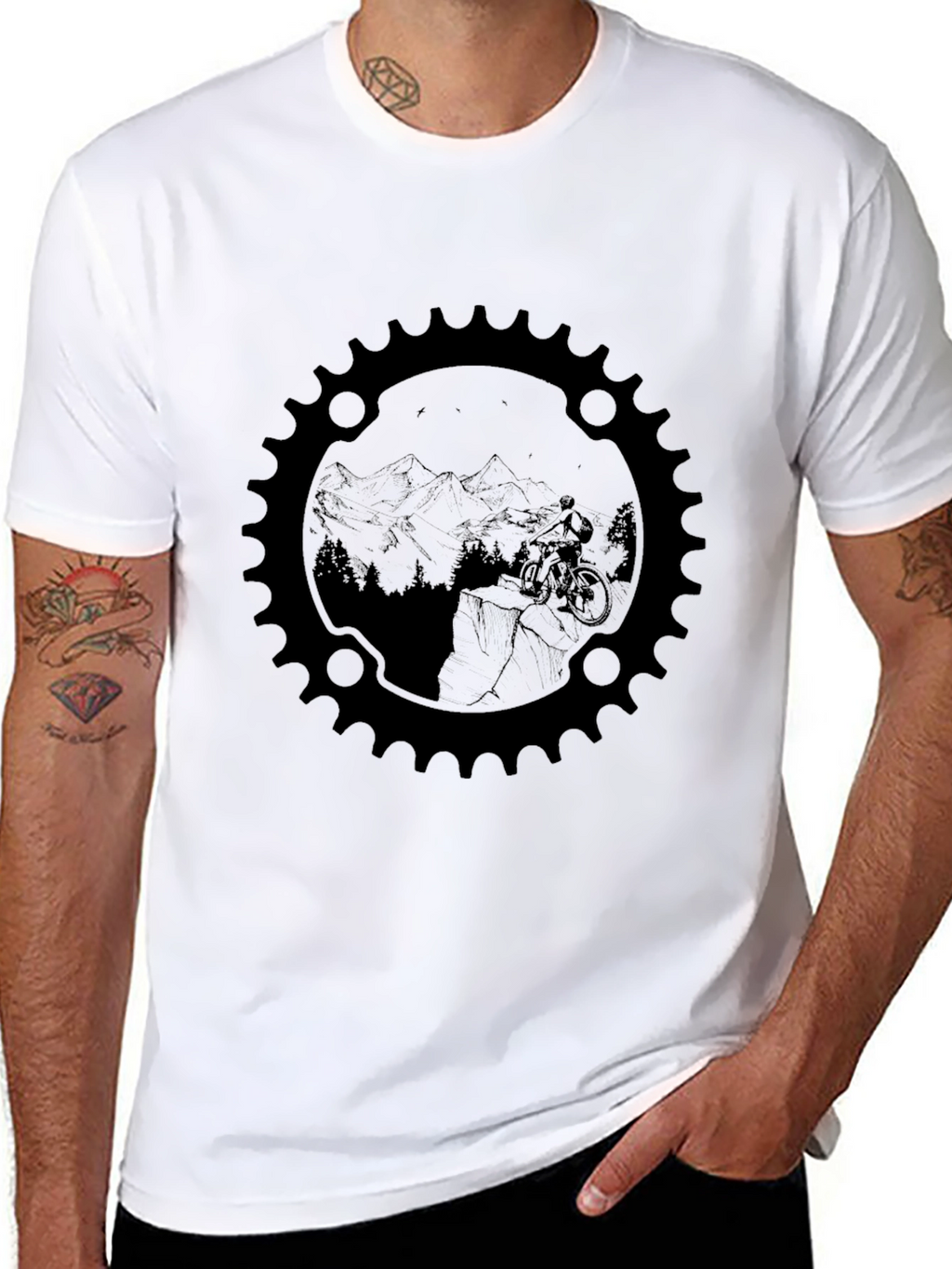 Mountain Bike Gear Graphic Tee