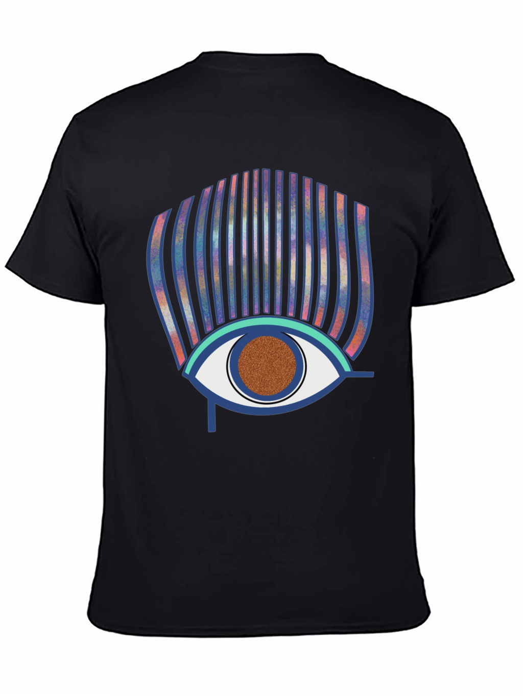 Eye of Horus Graphic Print Black T-Shirt