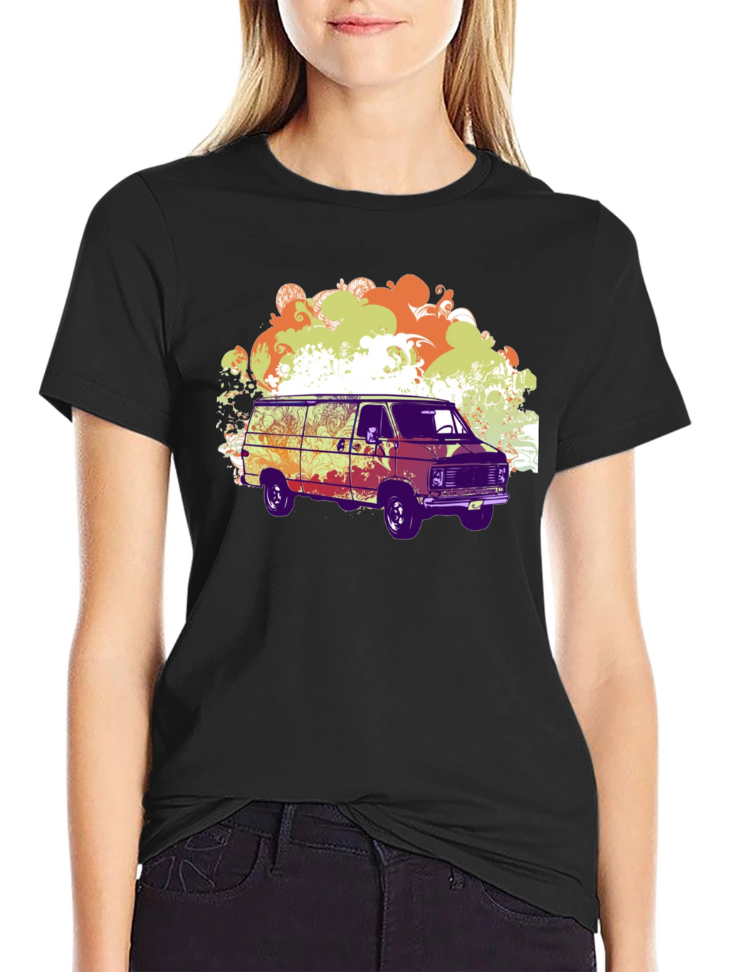 Retro Van Graphic Tee - Black