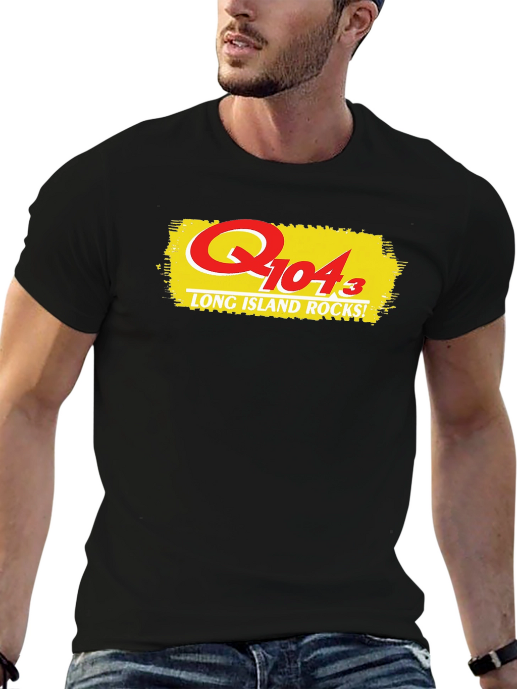 Q104.3 Long Island Rocks! Black T-Shirt