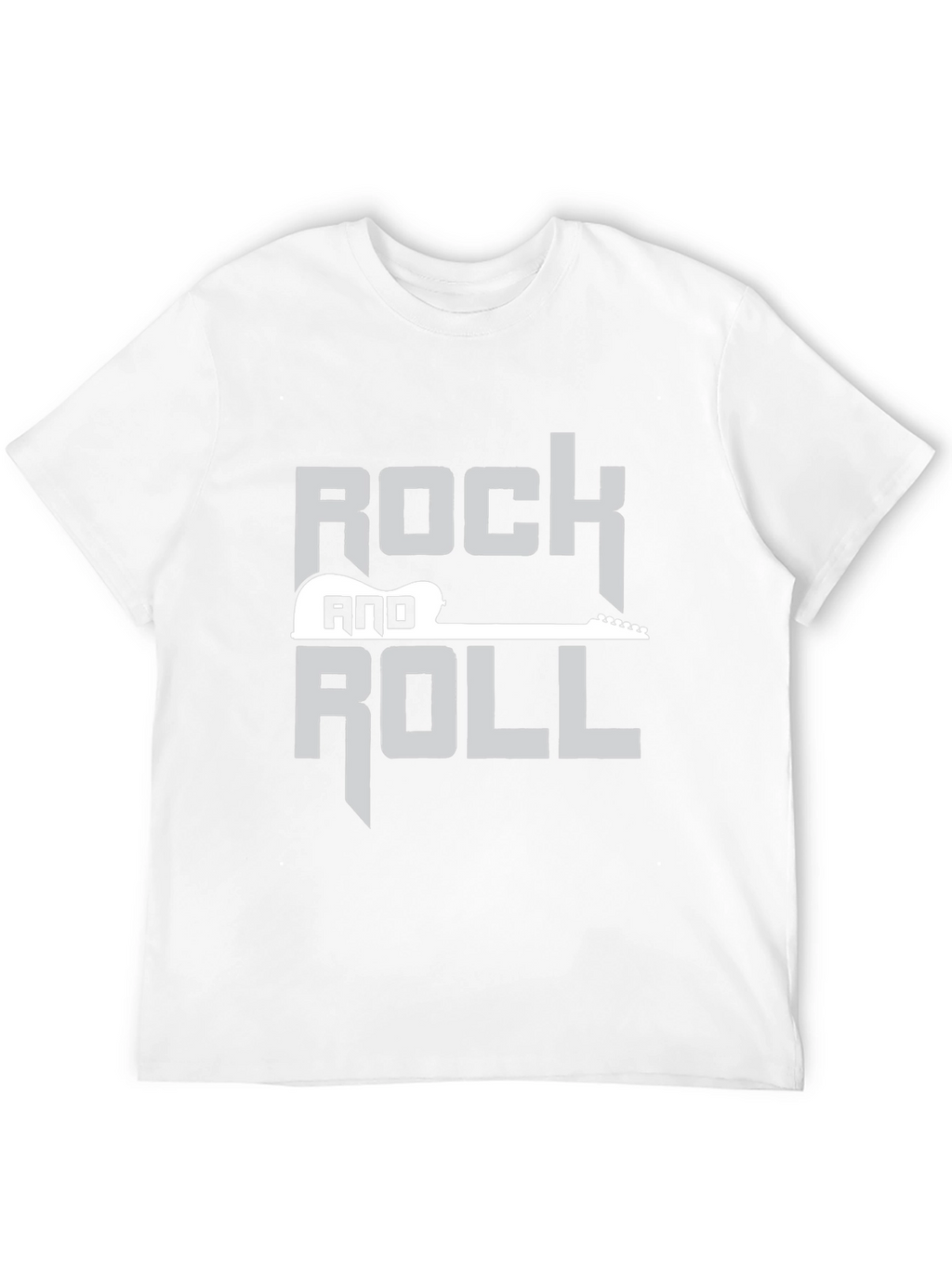 Rock and Roll Guitar Graphic Black T-Shirt