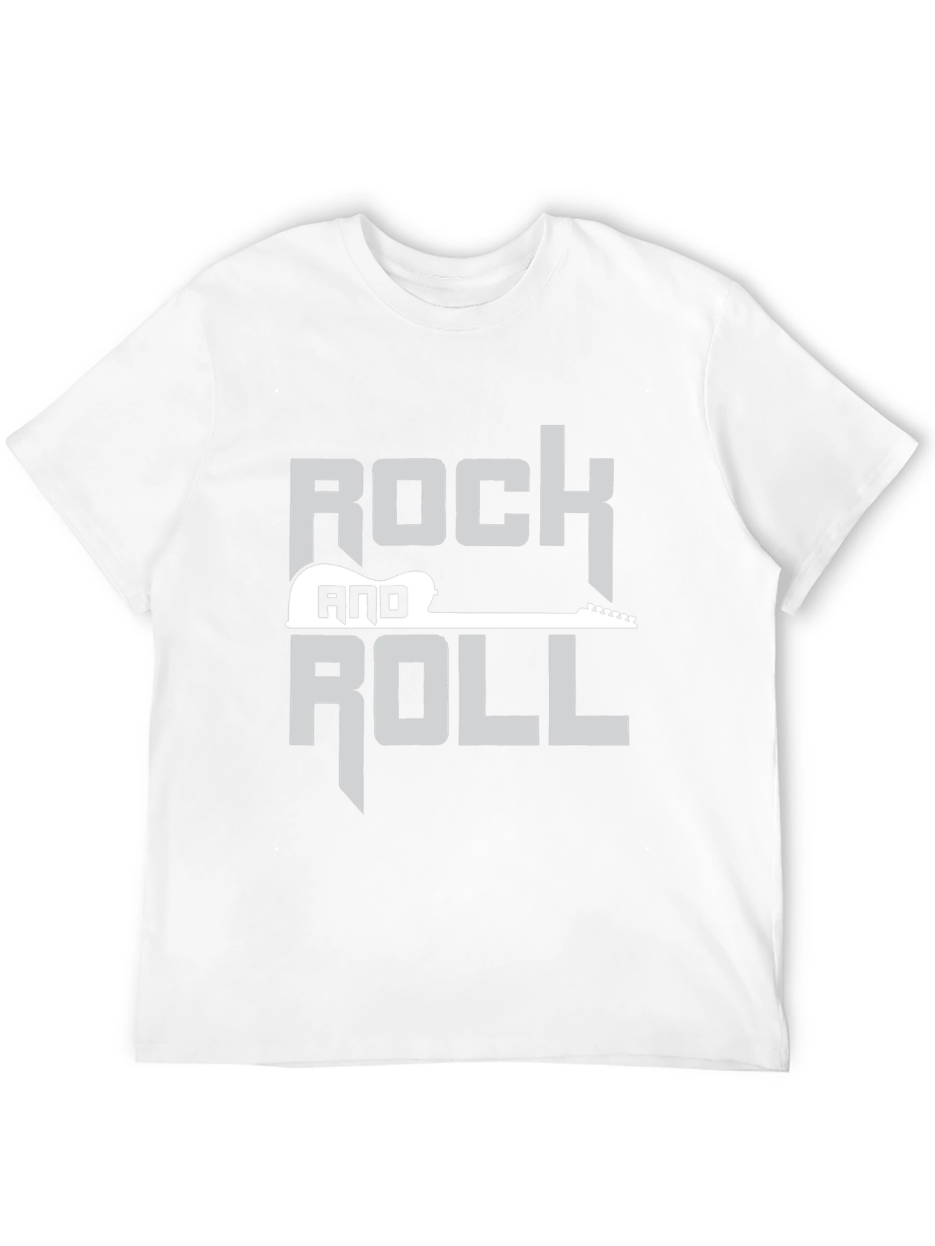 Rock and Roll Guitar Graphic Black T-Shirt