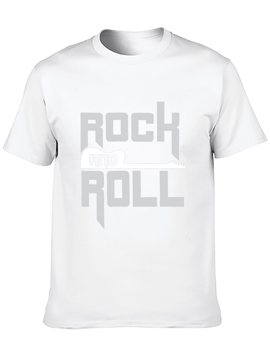 Rock and Roll Guitar Graphic Black T-Shirt
