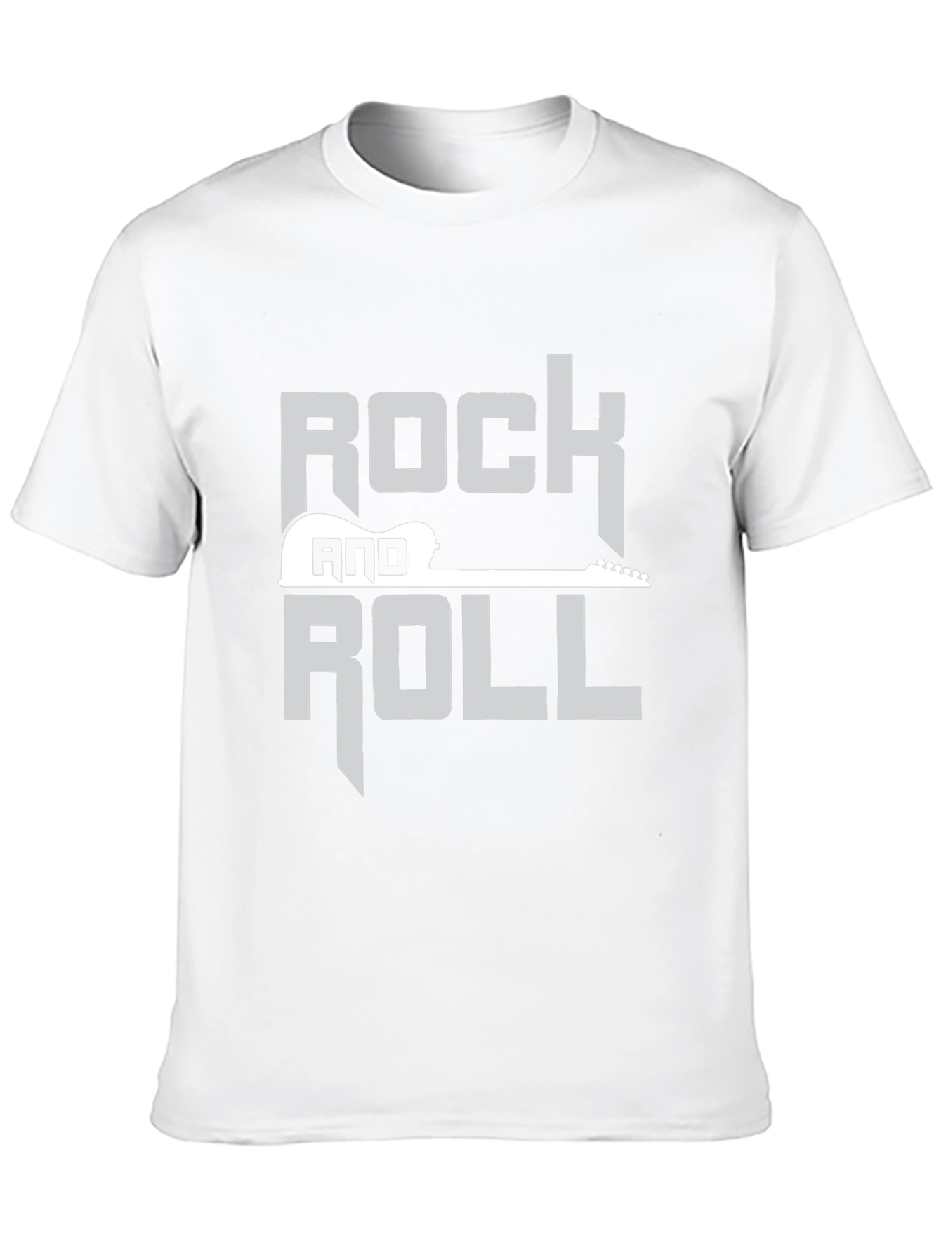 Rock and Roll Guitar Graphic Black T-Shirt
