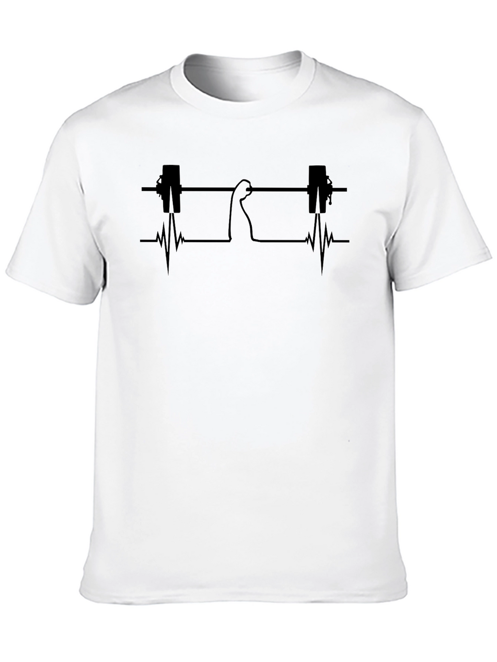 Gym Lifter Heartbeat Graphic T-Shirt