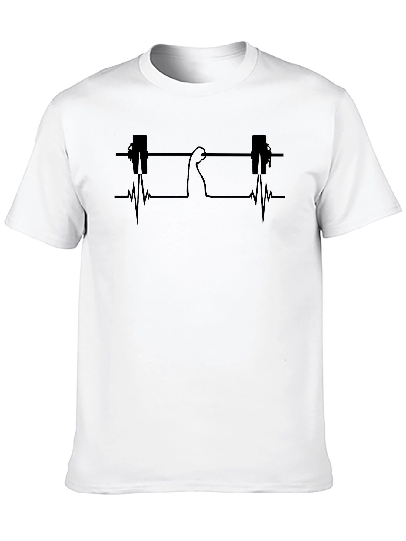 Gym Lifter Heartbeat Graphic T-Shirt