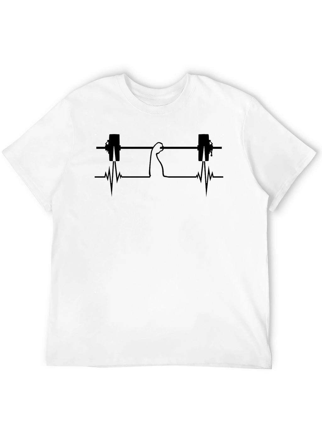 Gym Lifter Heartbeat Graphic T-Shirt