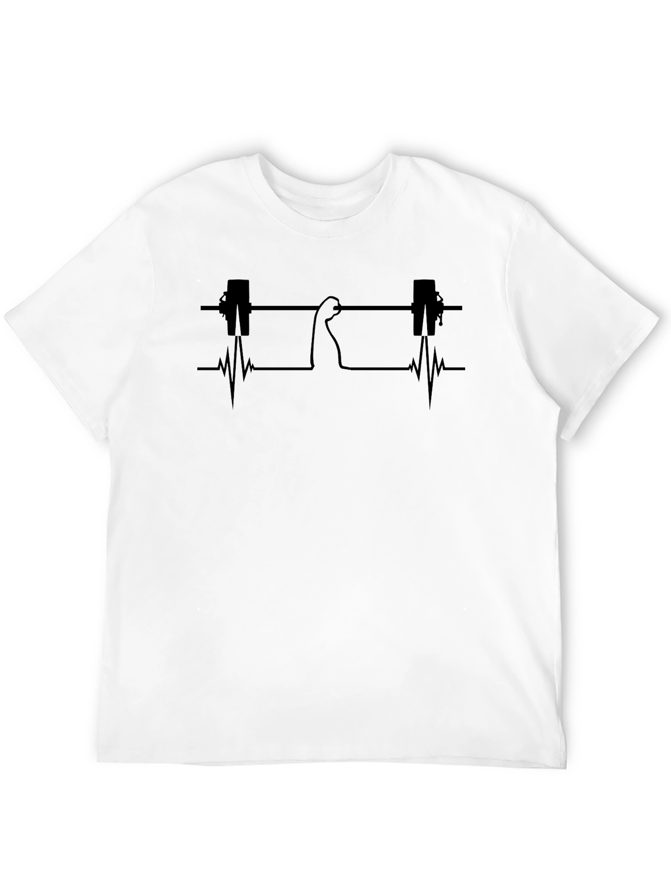Gym Lifter Heartbeat Graphic T-Shirt