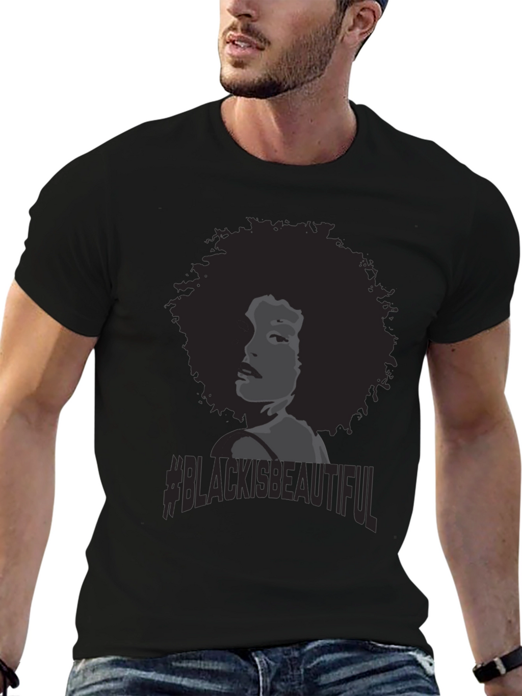Black Is Beautiful T-Shirt Afro Woman