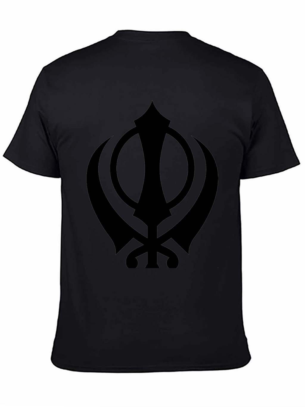 Black Khanda Symbol Graphic T-Shirt