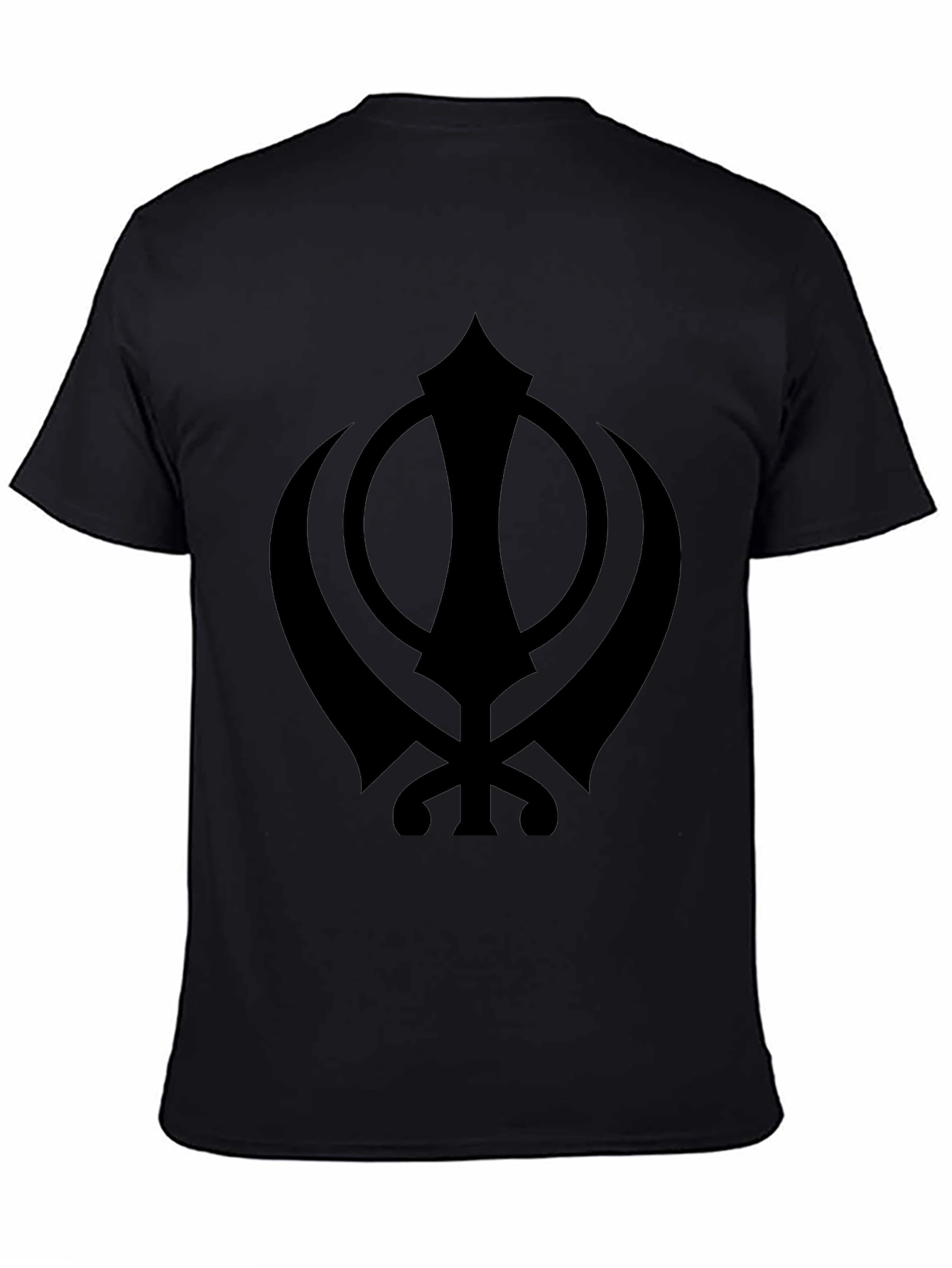 Black Khanda Symbol Graphic T-Shirt
