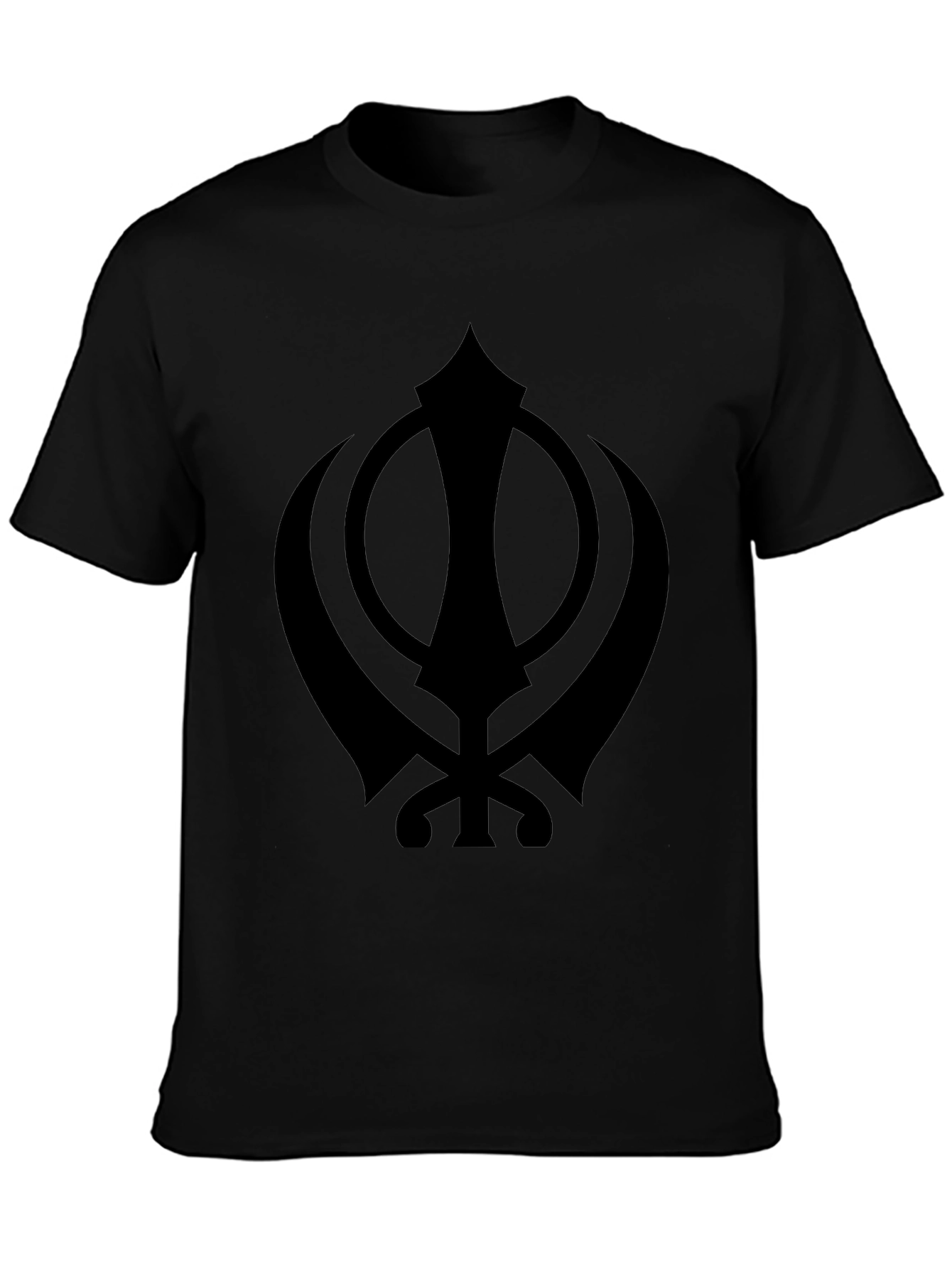 Black Khanda Symbol Graphic T-Shirt