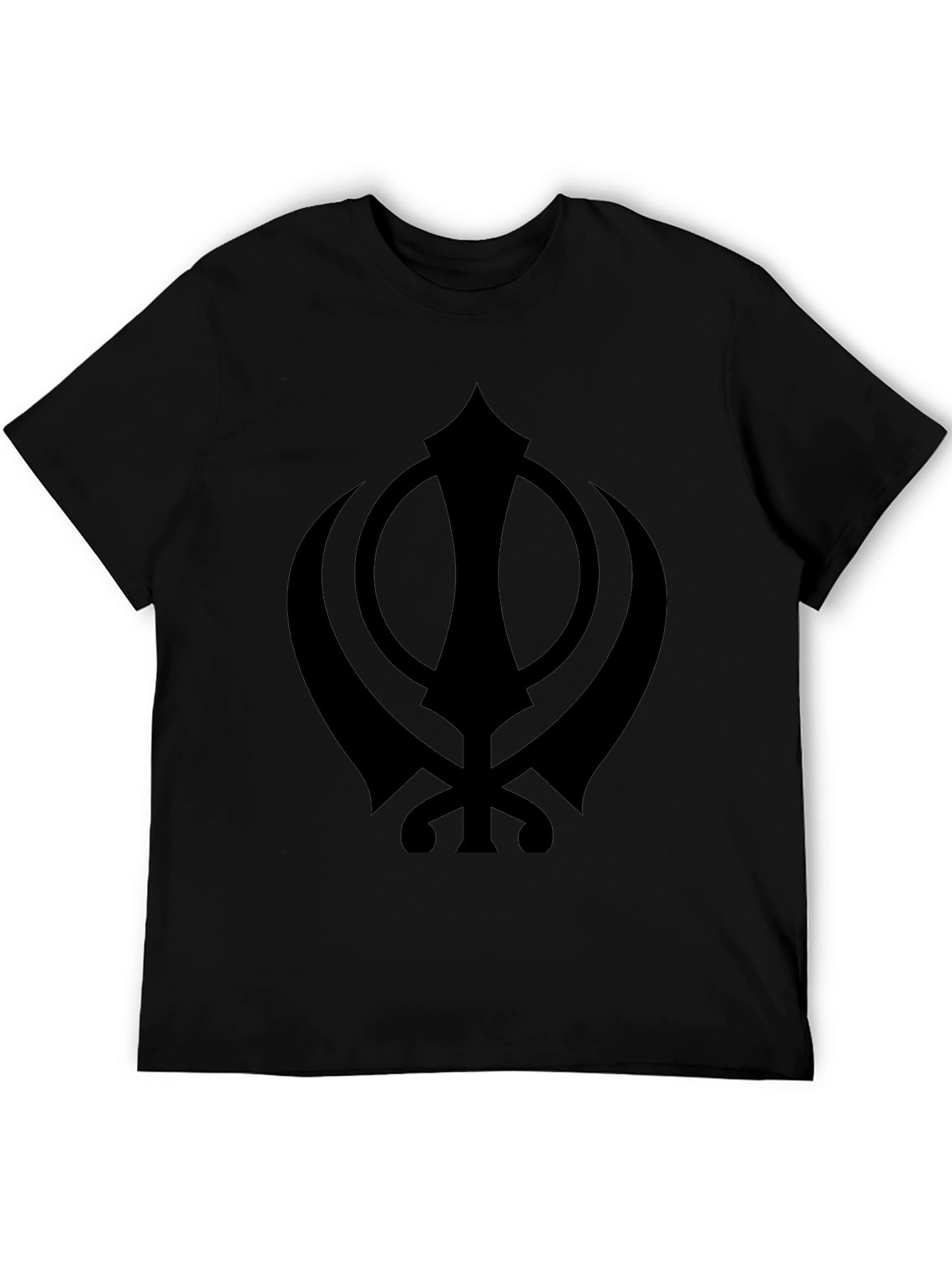 Black Khanda Symbol Graphic T-Shirt