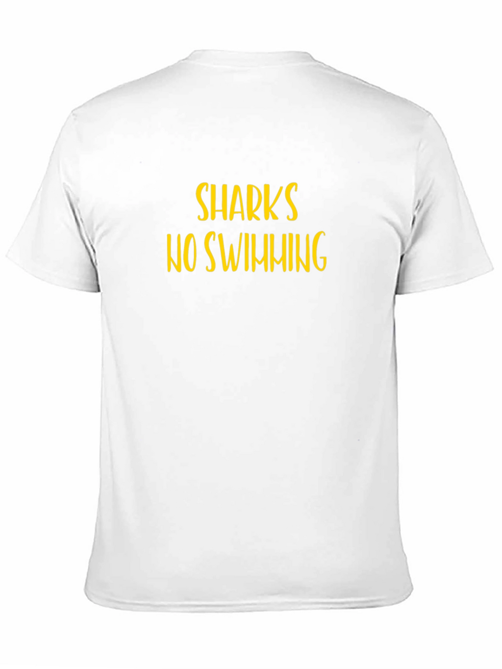 Sharks No Swimming Graphic Black Tee Shirt
