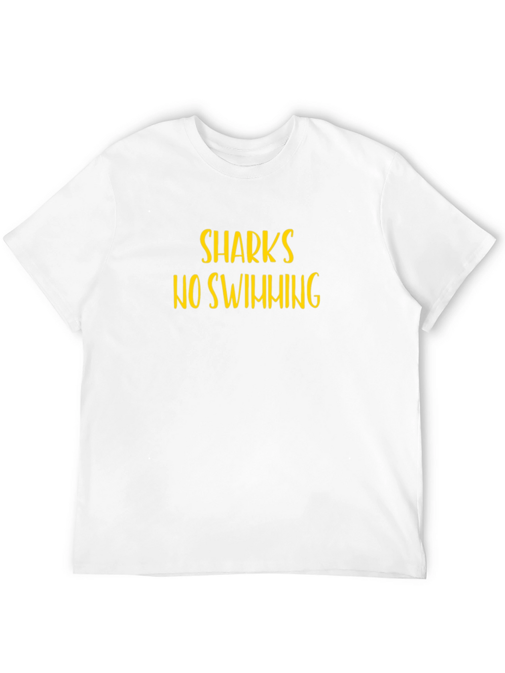 Sharks No Swimming Graphic Black Tee Shirt