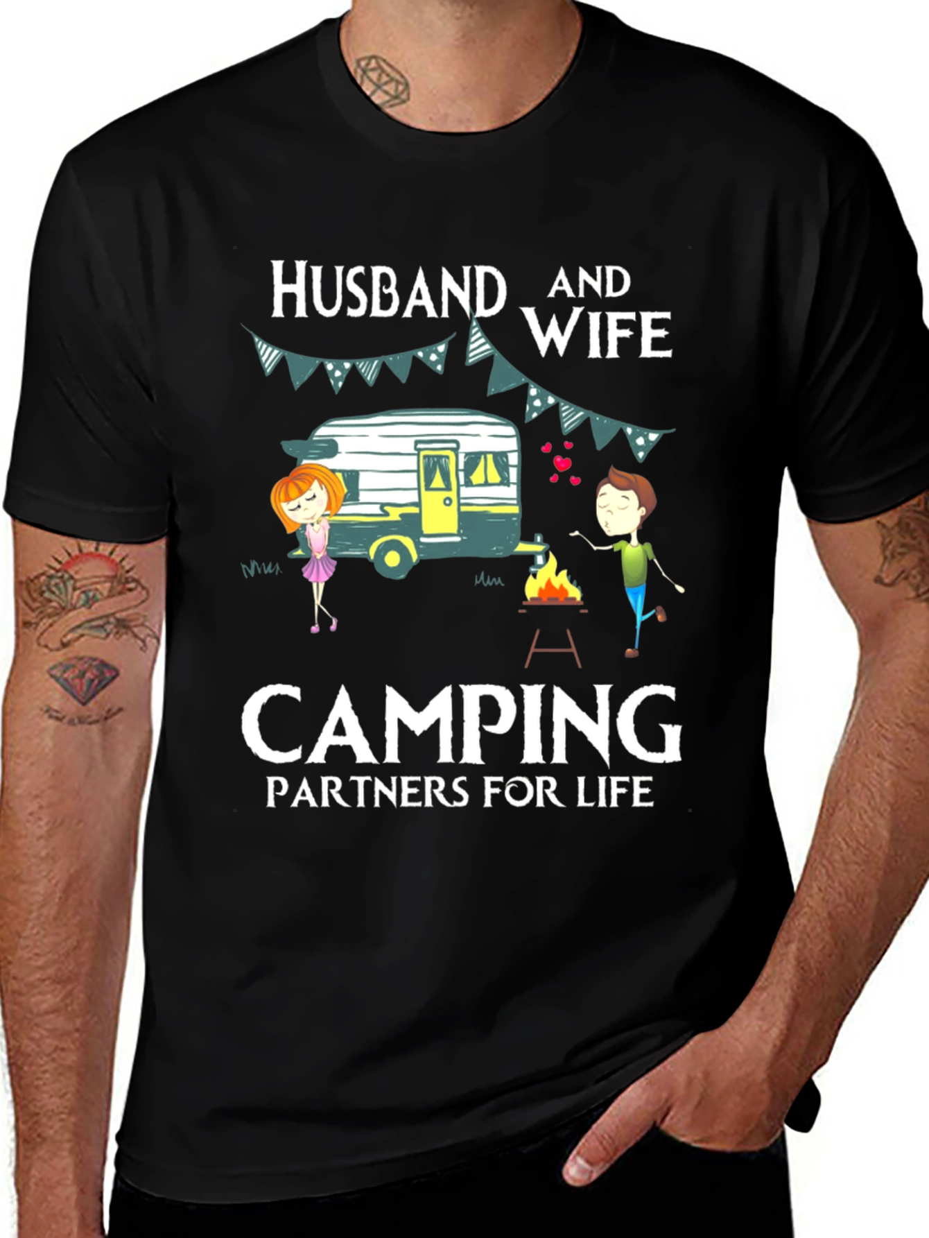 Husband & Wife Camping Partners T-Shirt