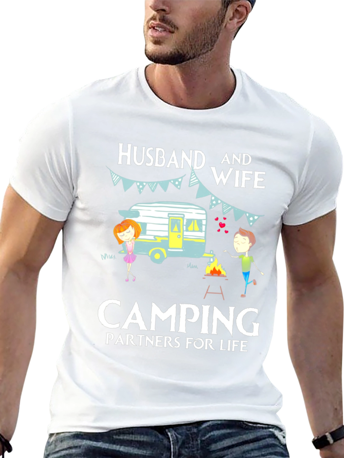 Husband & Wife Camping Partners T-Shirt
