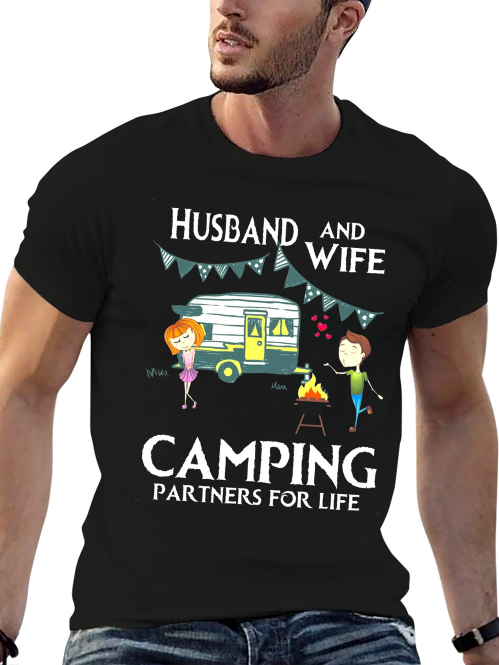Husband & Wife Camping Partners T-Shirt