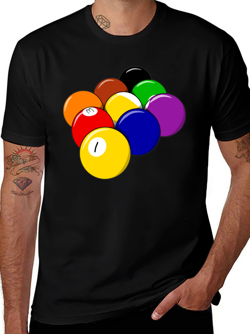 Pool Balls Graphic T-Shirt