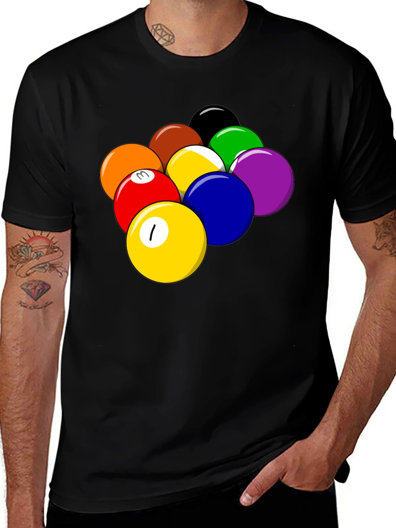 Pool Balls Graphic T-Shirt