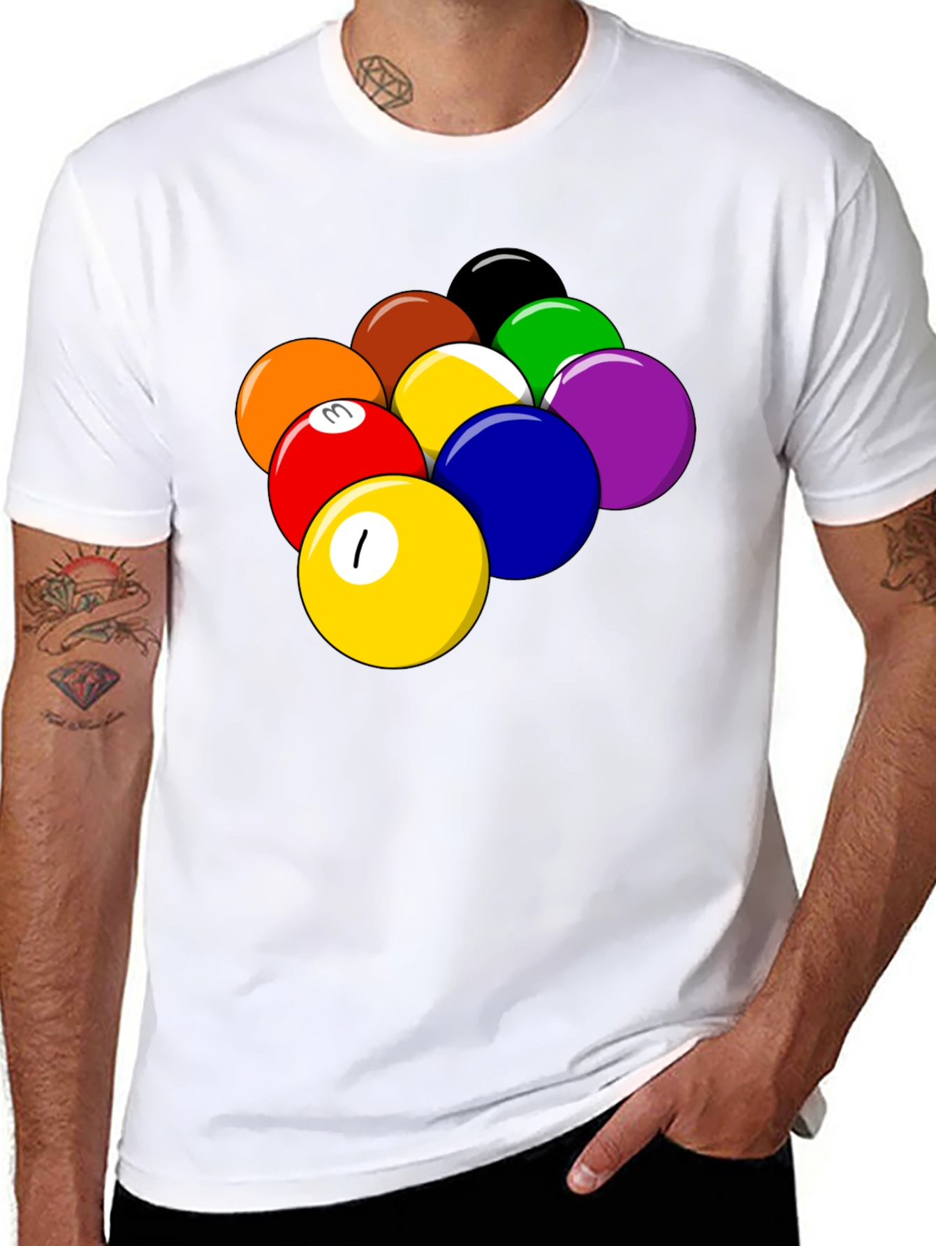 Pool Balls Graphic T-Shirt