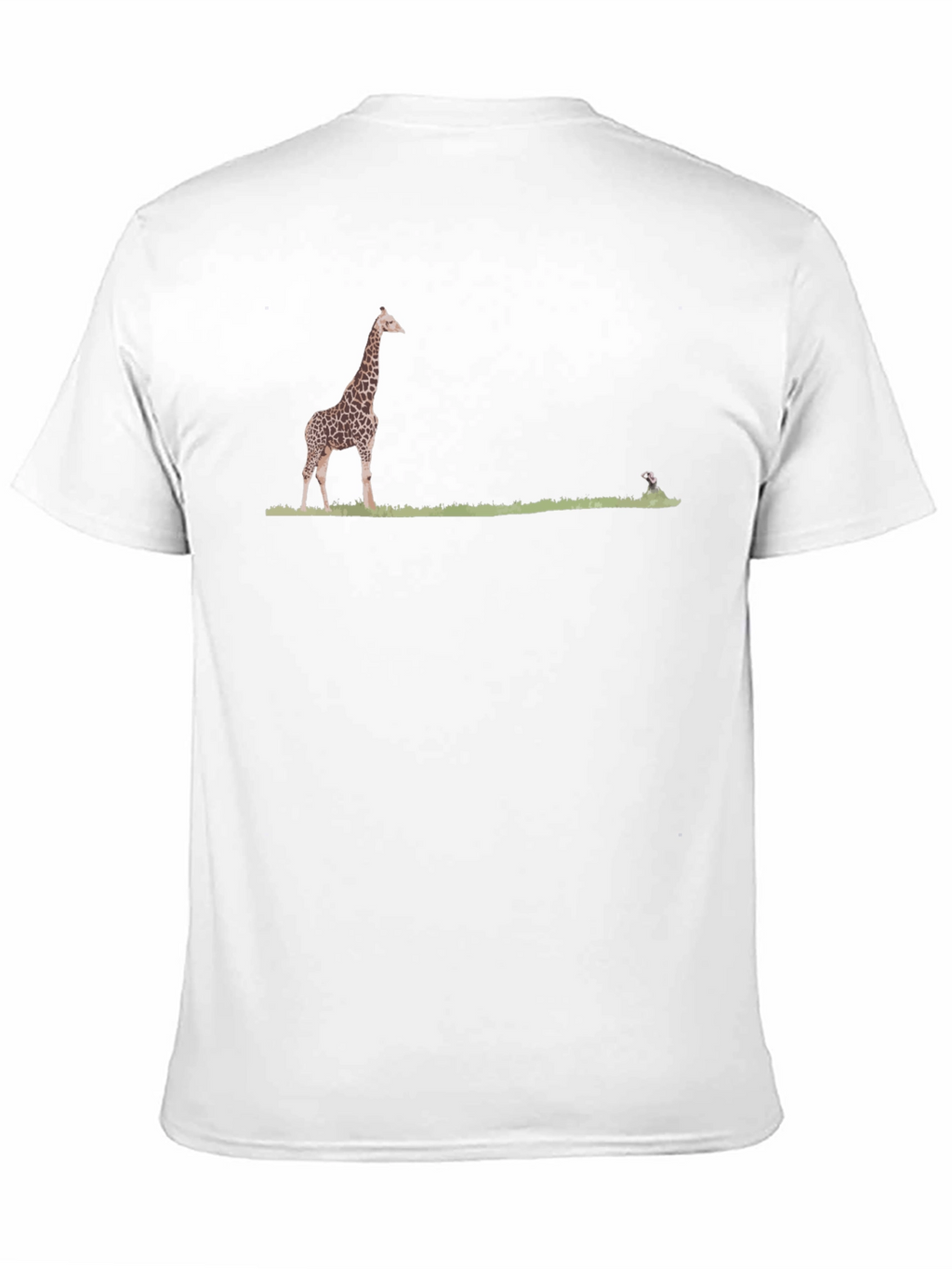 Giraffe & Dog T-Shirt - Black Cotton Tee