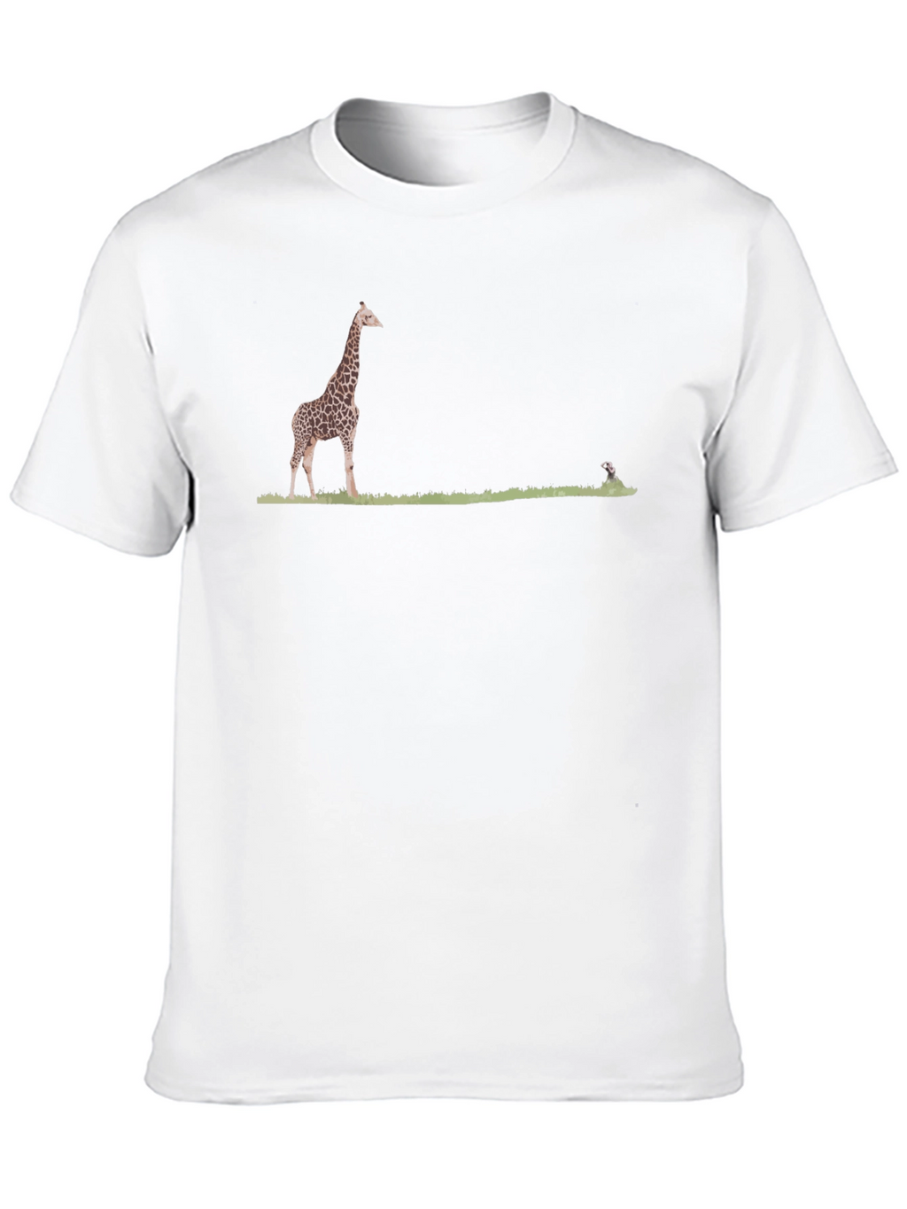 Giraffe & Dog T-Shirt - Black Cotton Tee