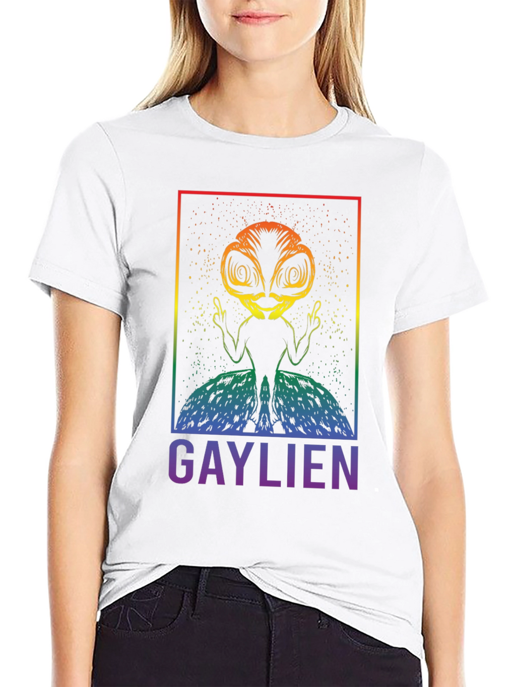 Gaylien Graphic T-Shirt - Pride Alien Tee