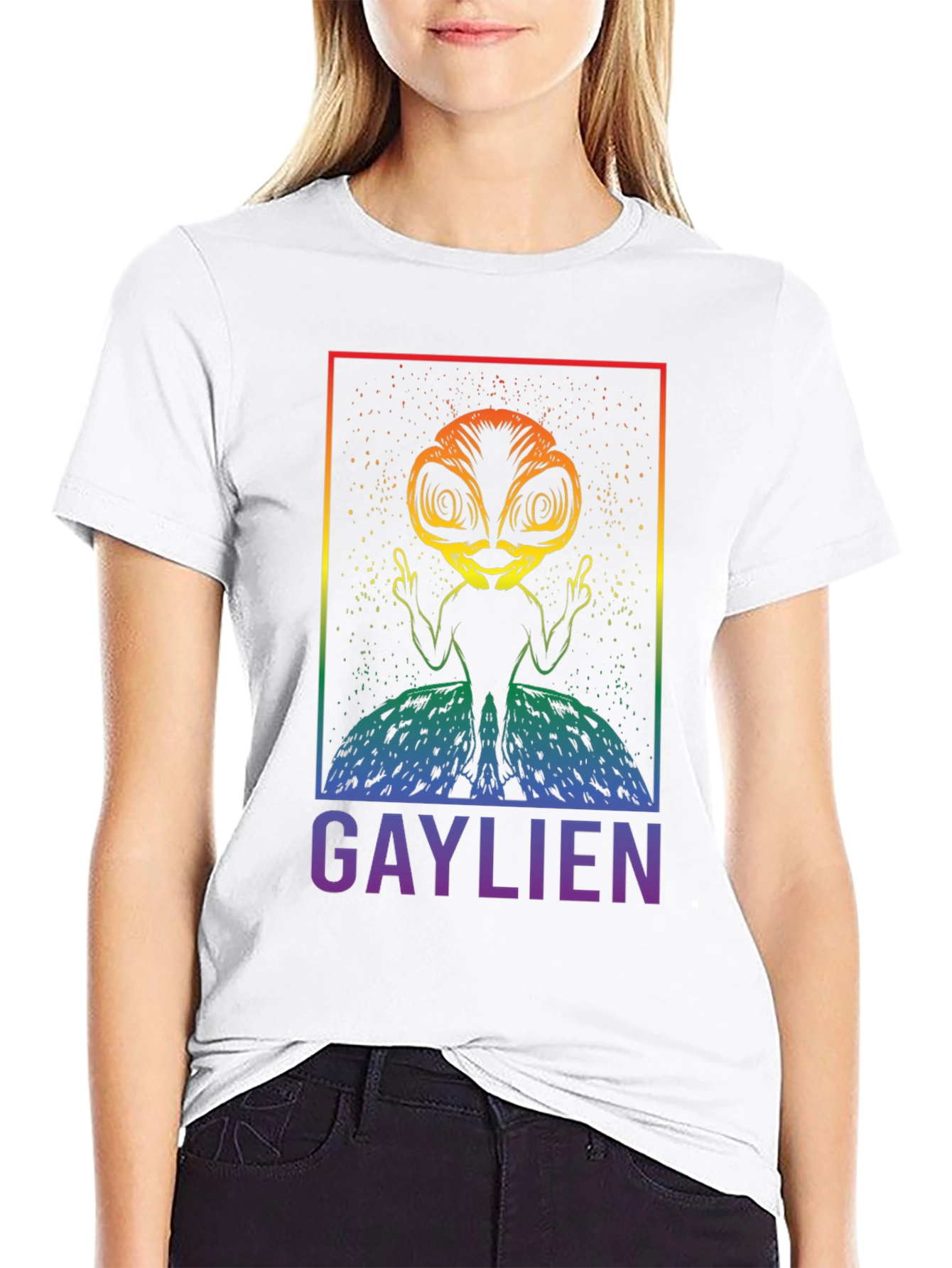 Gaylien Graphic T-Shirt - Pride Alien Tee