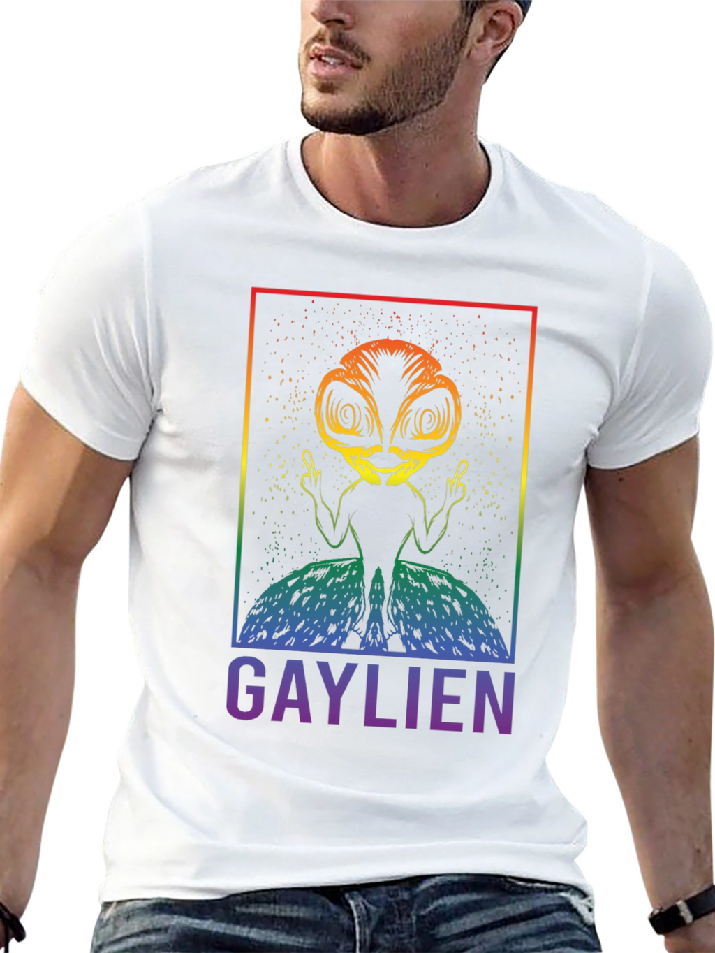 Gaylien Graphic T-Shirt - Pride Alien Tee