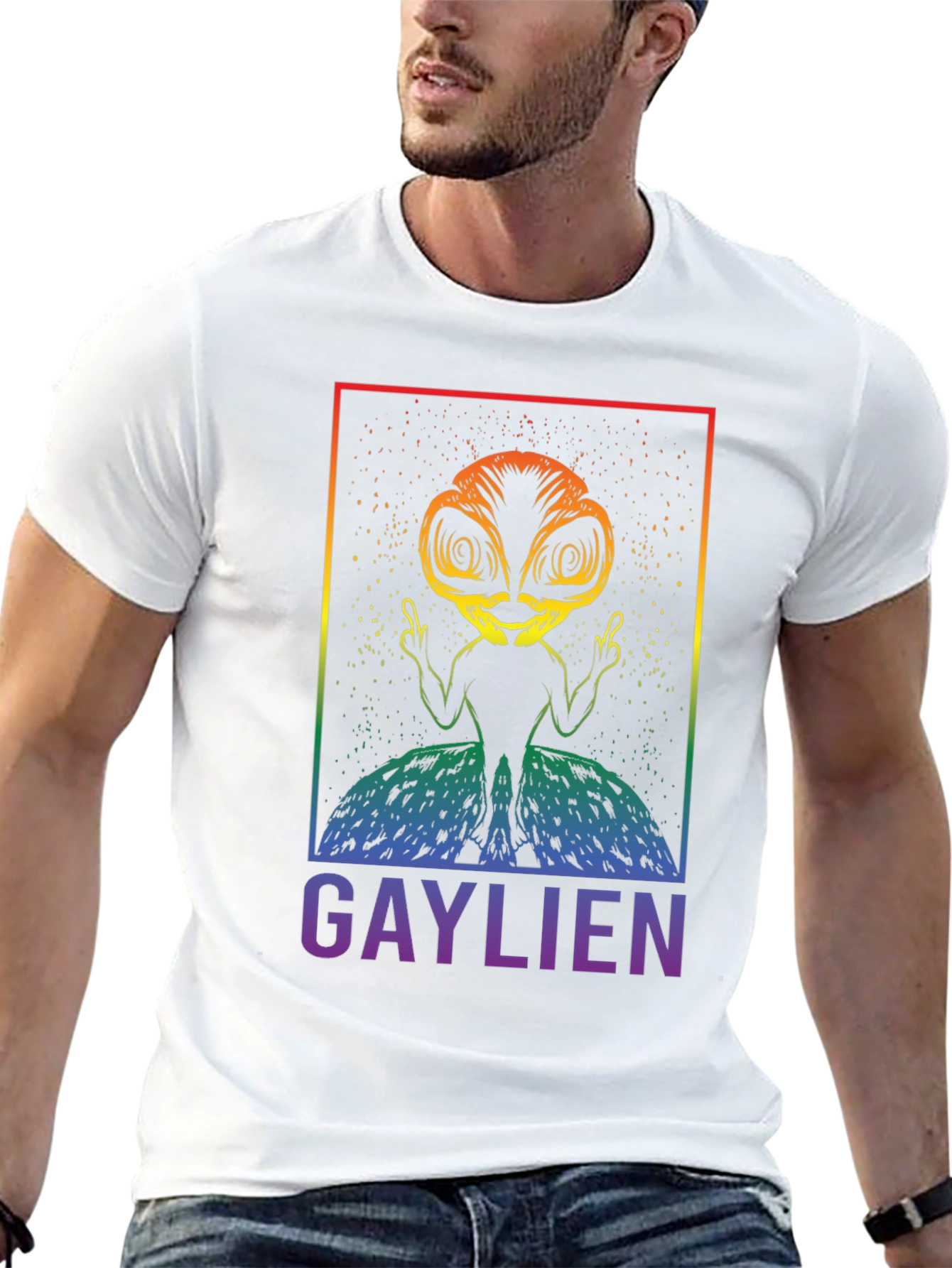 Gaylien Graphic T-Shirt - Pride Alien Tee