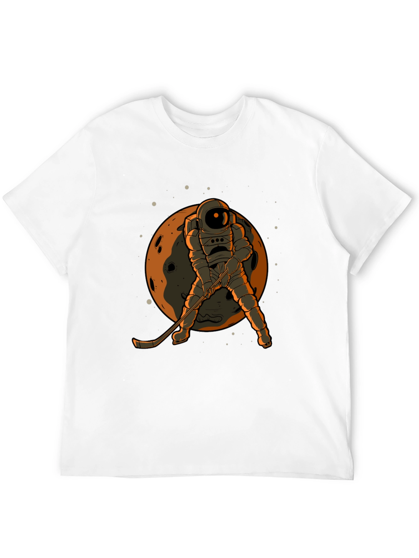 Astronaut Hockey Player Graphic T-Shirt