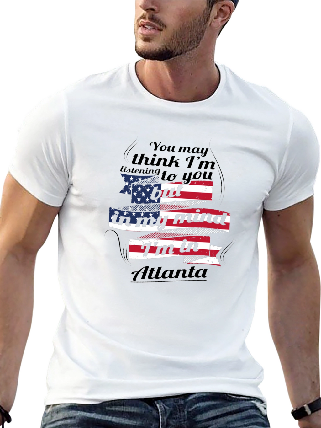 Atlanta Mind T-Shirt - Patriotic USA Flag Design