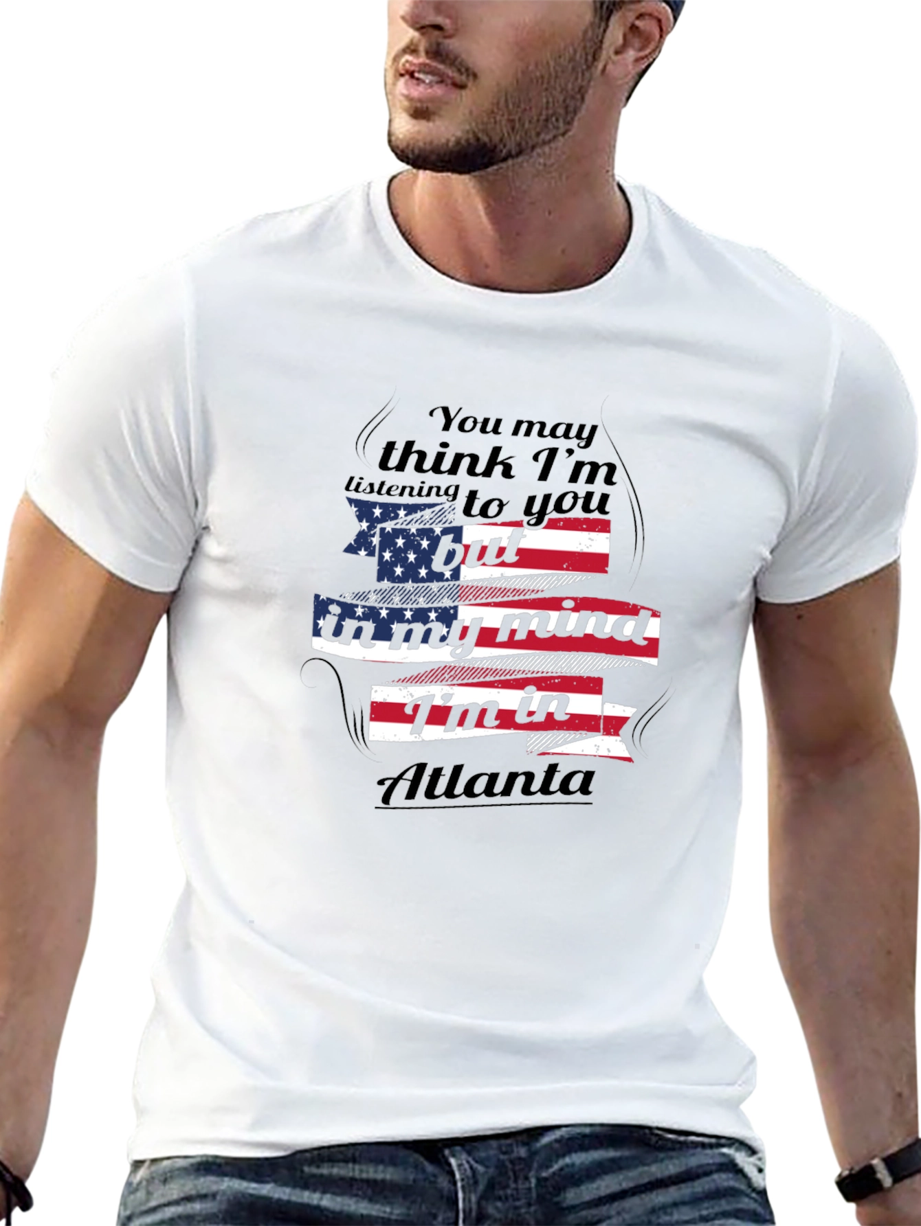 Atlanta Mind T-Shirt - Patriotic USA Flag Design