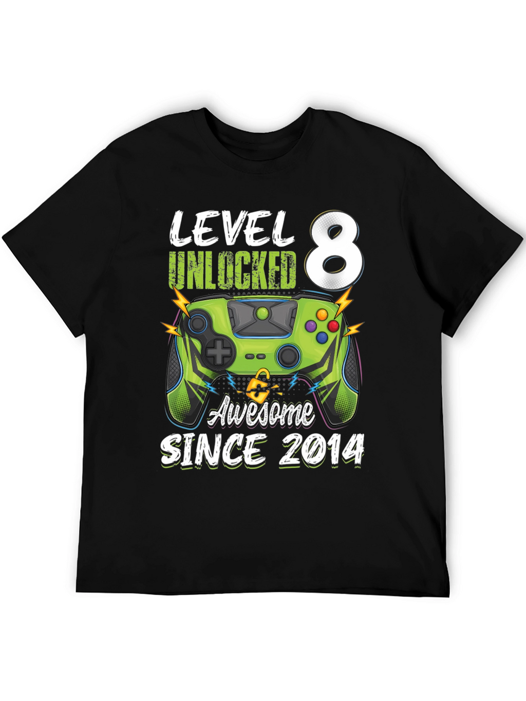 Level 8 Unlocked Birthday T-Shirt
