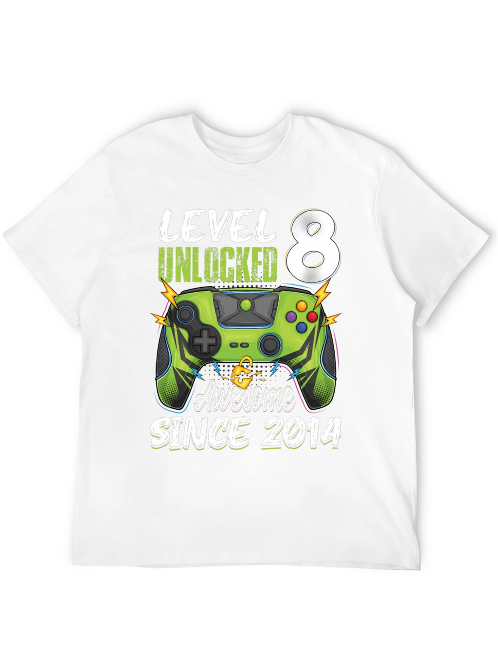 Level 8 Unlocked Birthday T-Shirt