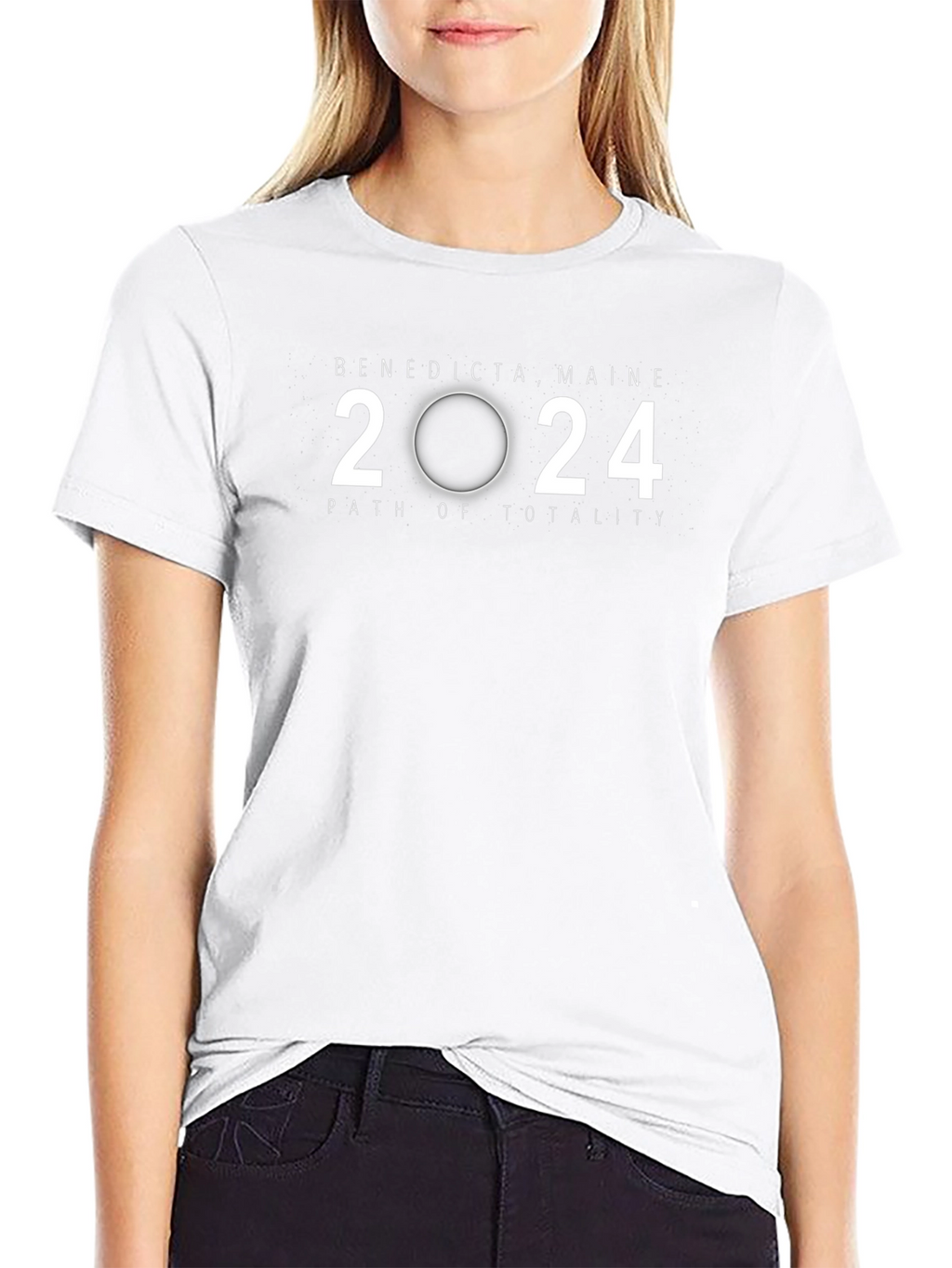 Benedicta Maine 2024 Path of Totality T-Shirt