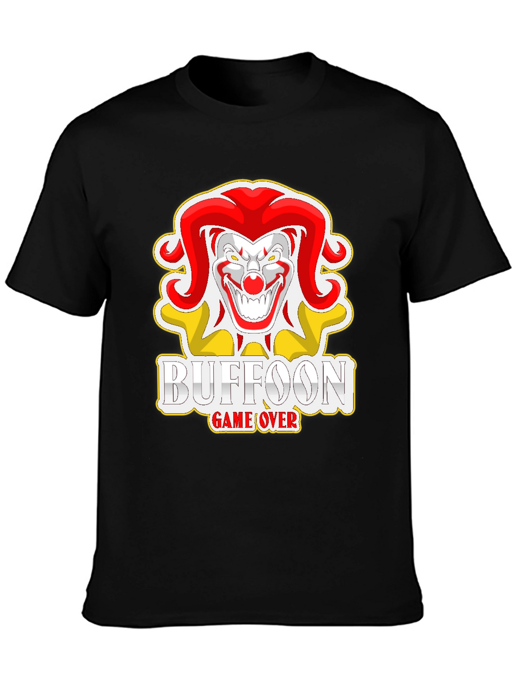 Buffoon Game Over Graphic Tee - Black Cotton