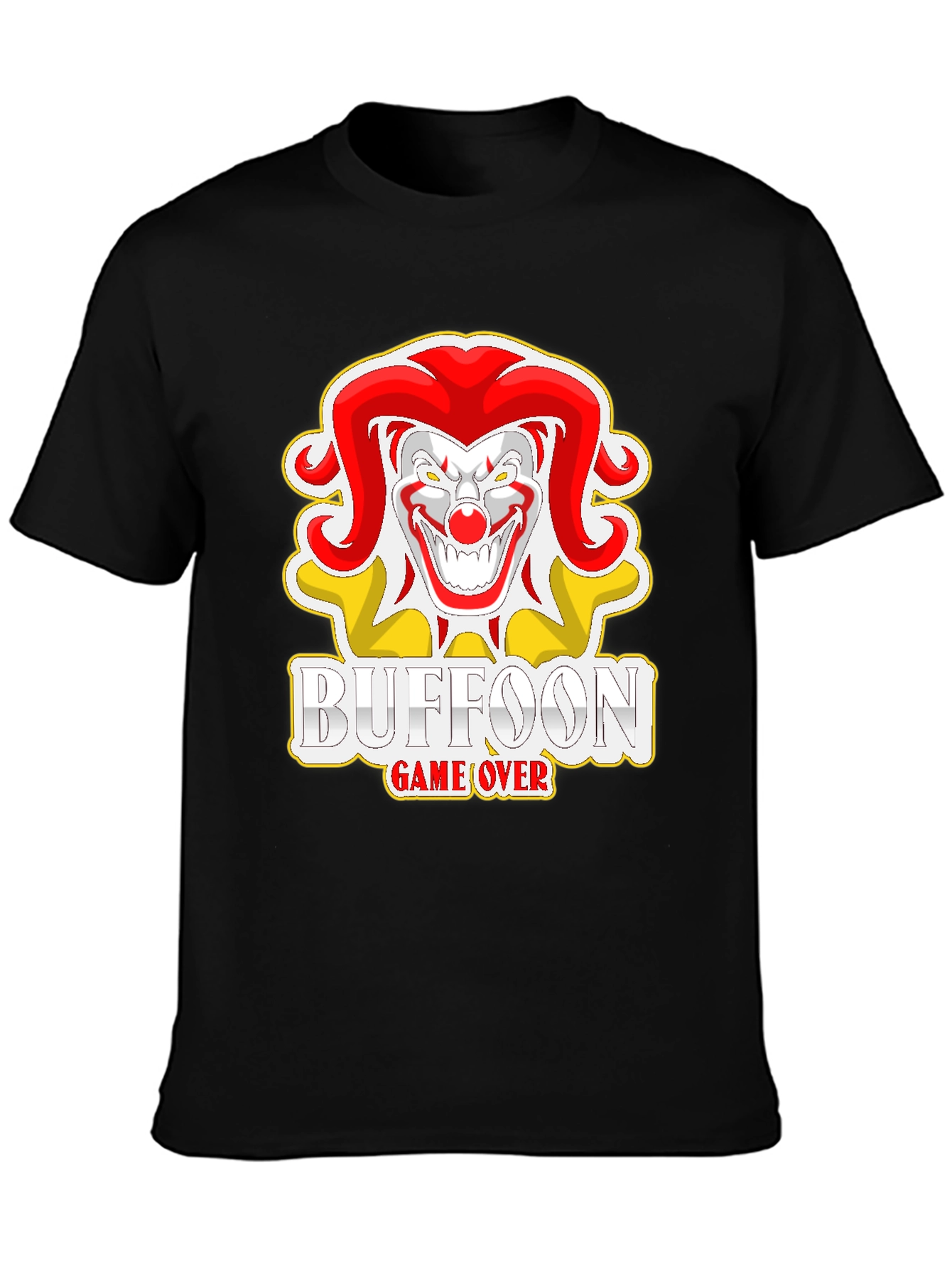 Buffoon Game Over Graphic Tee - Black Cotton