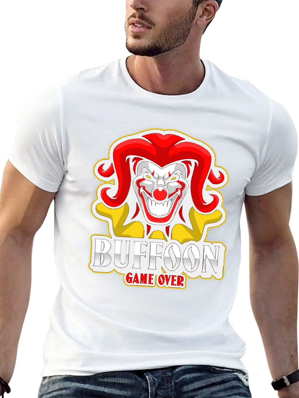 Buffoon Game Over Graphic Tee - Black Cotton