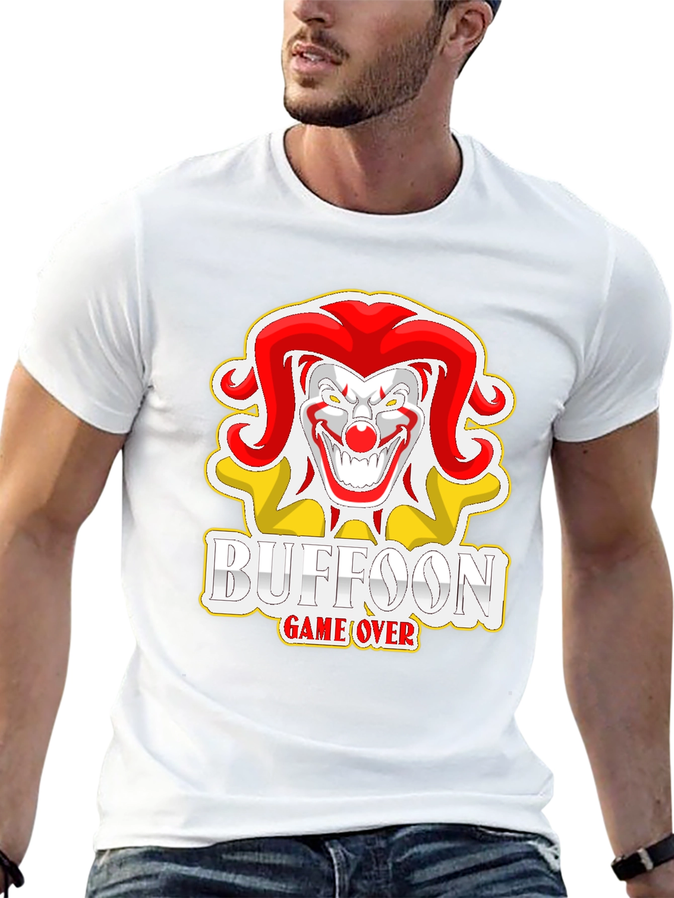 Buffoon Game Over Graphic Tee - Black Cotton