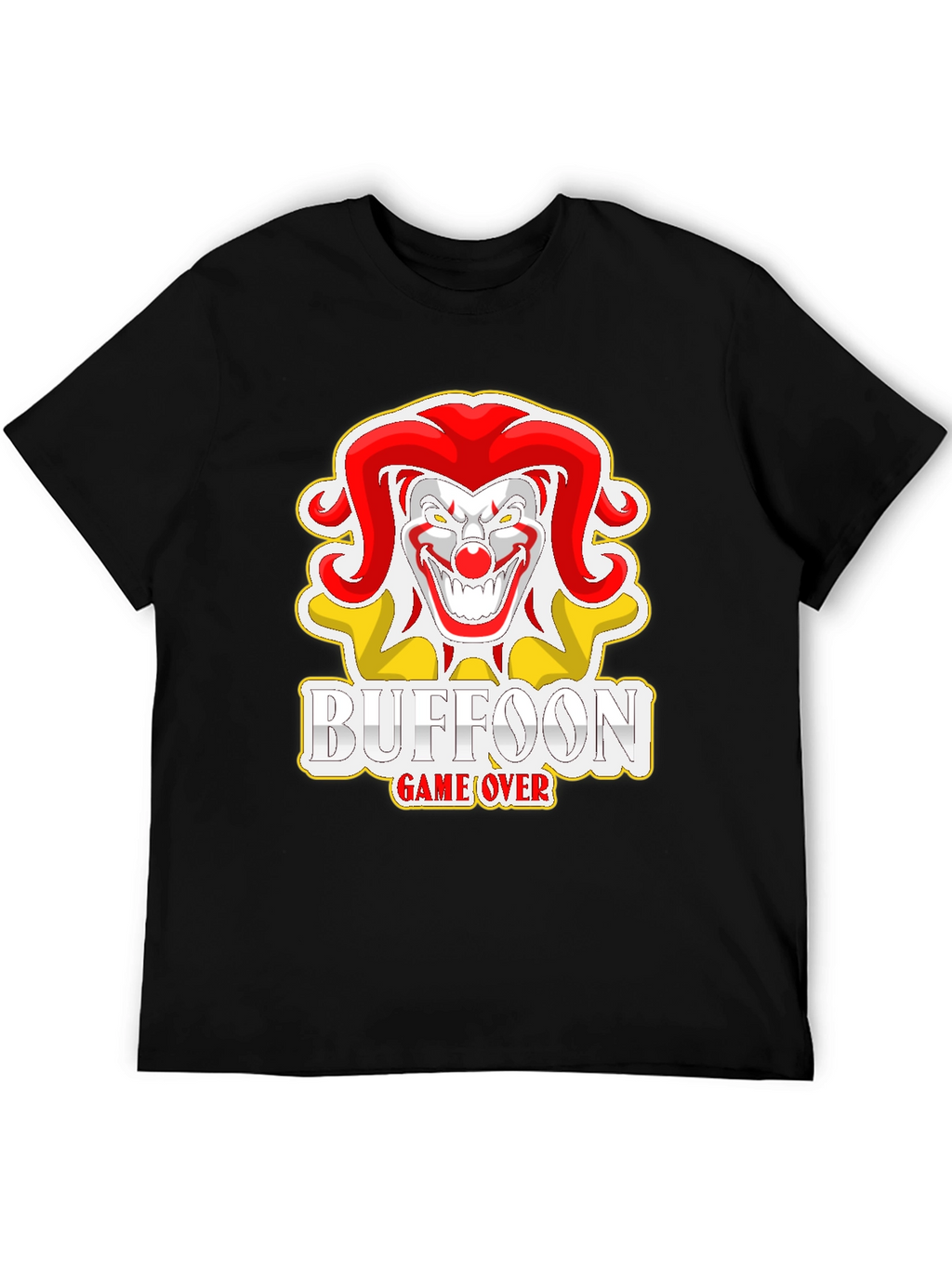 Buffoon Game Over Graphic Tee - Black Cotton