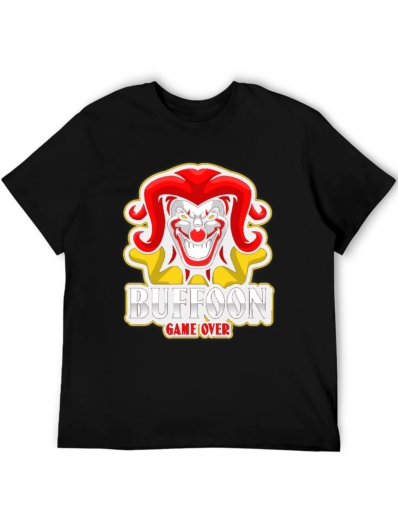 Buffoon Game Over Graphic Tee - Black Cotton