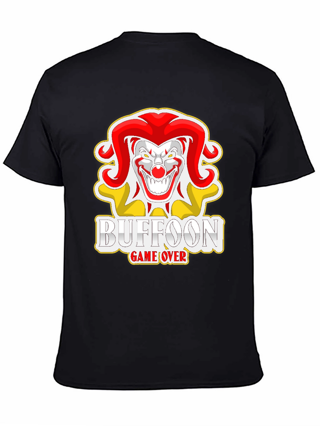 Buffoon Game Over Graphic Tee - Black Cotton