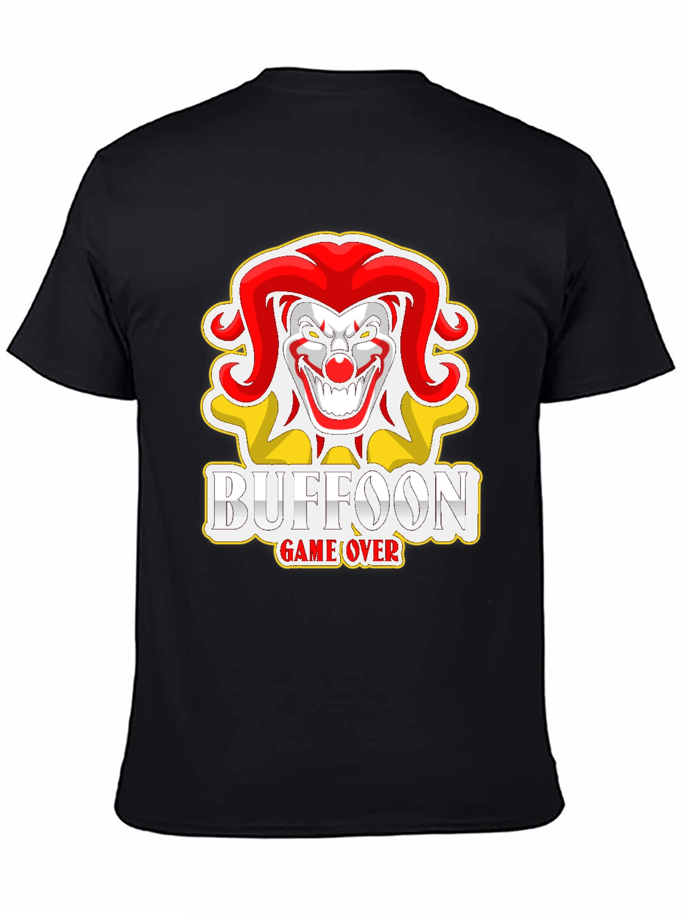 Buffoon Game Over Graphic Tee - Black Cotton