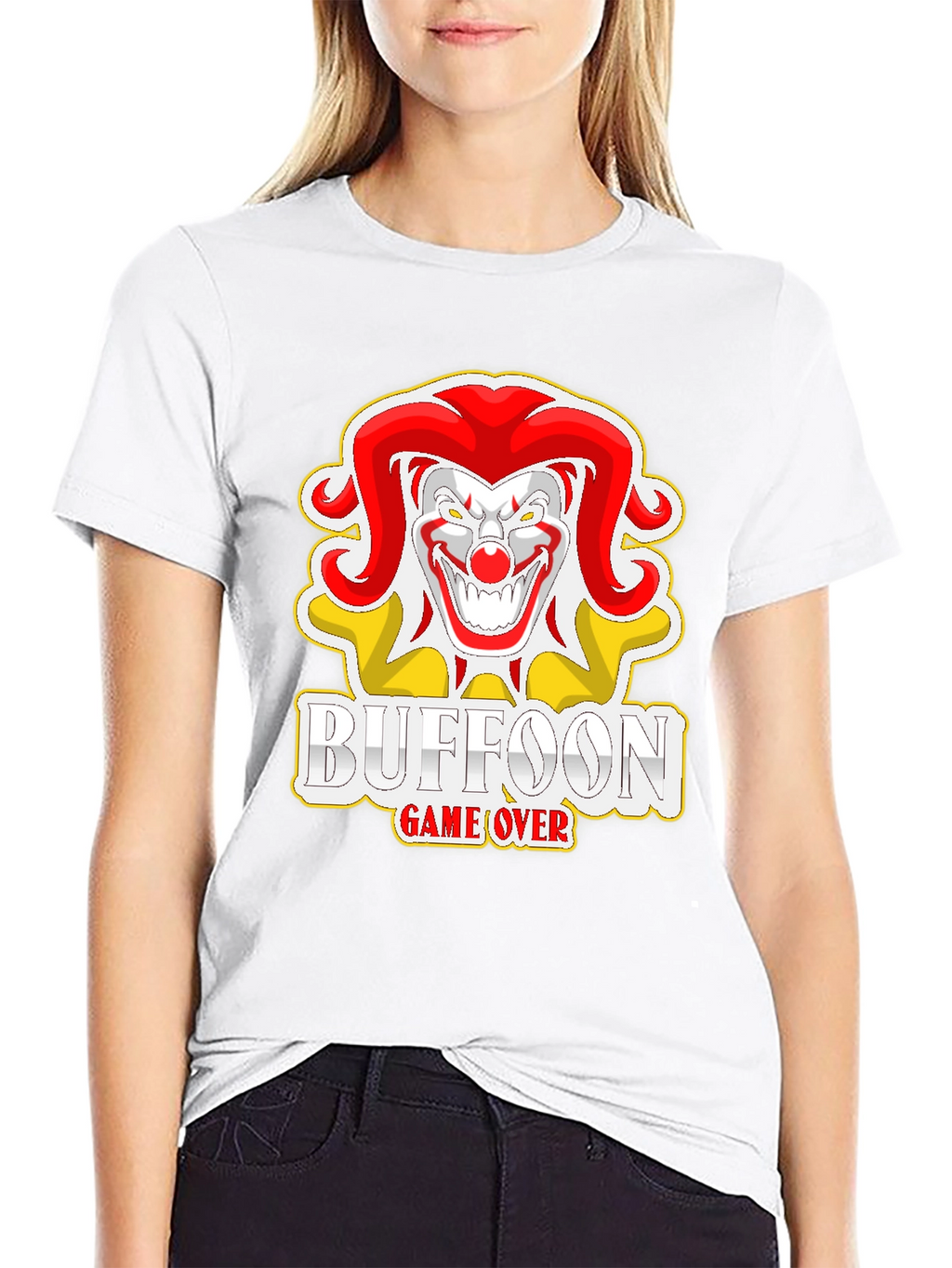Buffoon Game Over Graphic Tee - Black Cotton