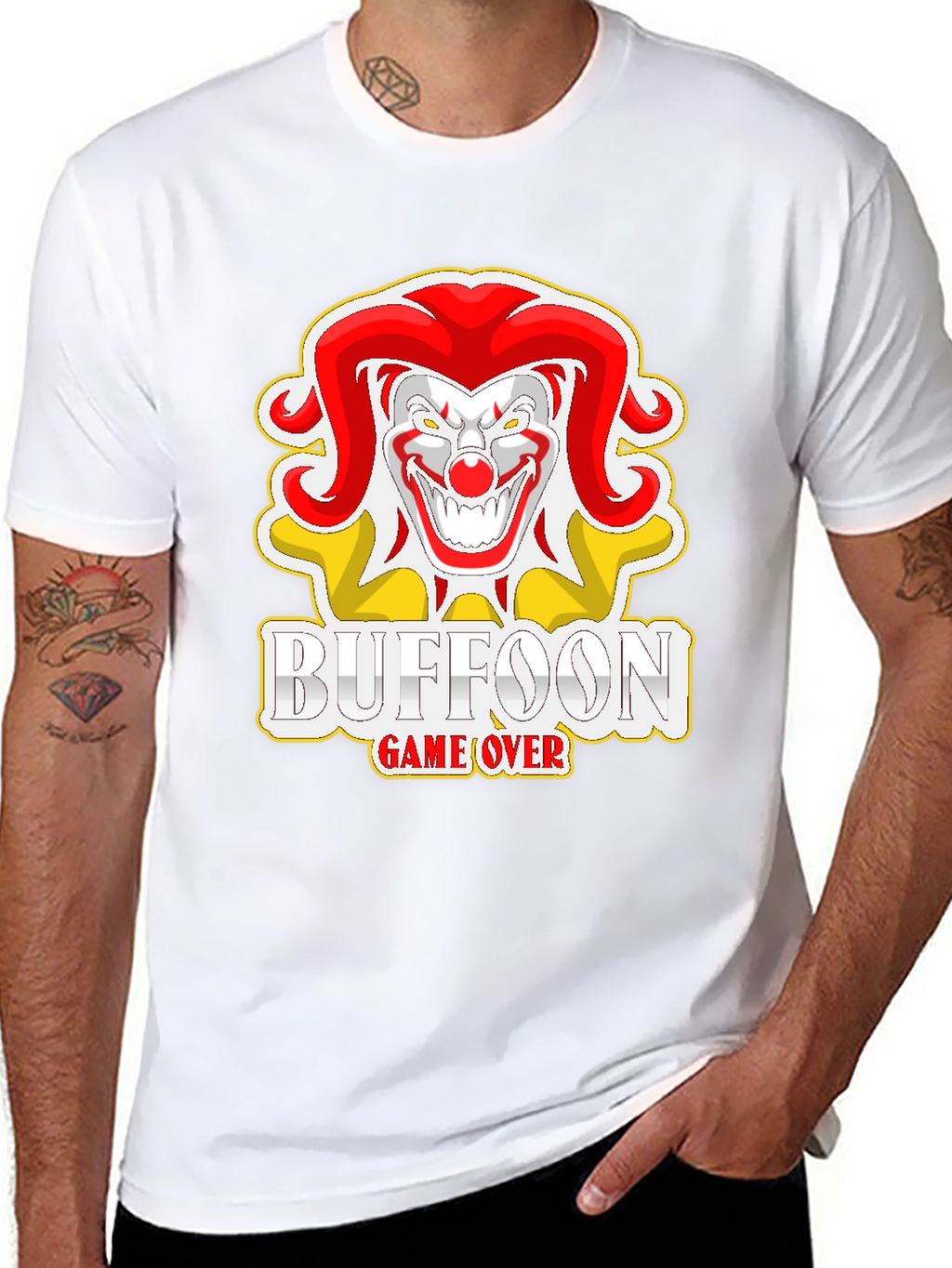 Buffoon Game Over Graphic Tee - Black Cotton